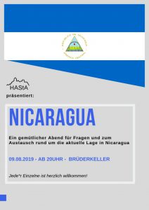 Informationsveranstaltung zur Situation in Nicaragua @ Brüder Keller im Brüderhaus